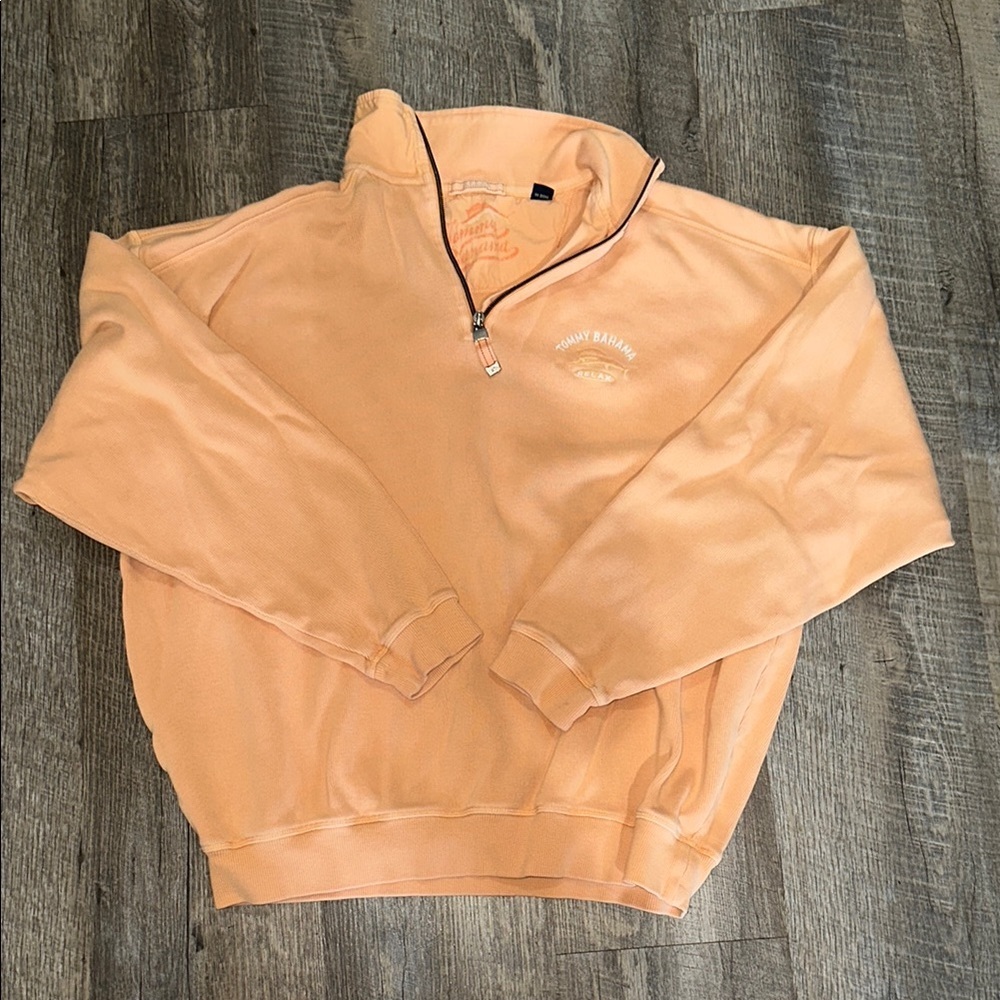 Tommy Bahama Vibrant Orange Zip Up Sweater
